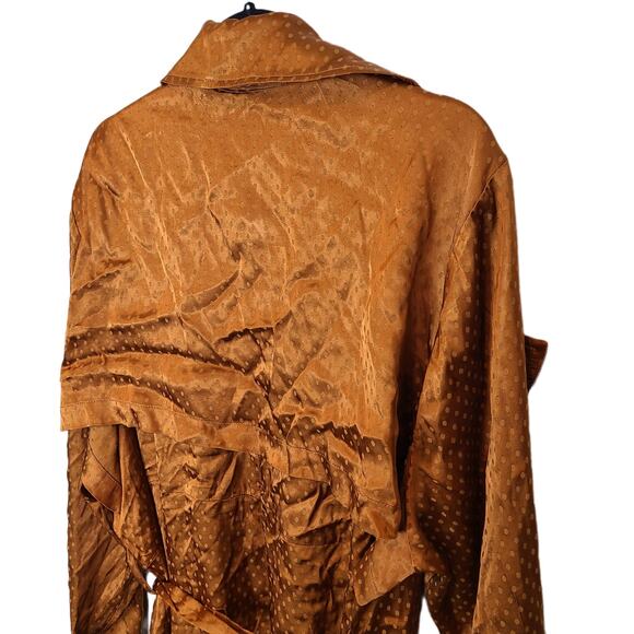 Torrid Copper Dotted Jacquard Collared Jacket Longline Size 3X Holiday Layering - Picture 13 of 13